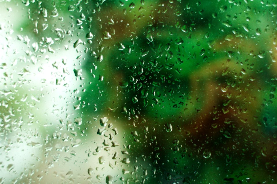 Close-Up Photography Of Droplets On Glass