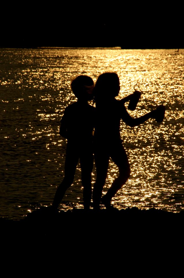 Water Silhouette Fun Darkness