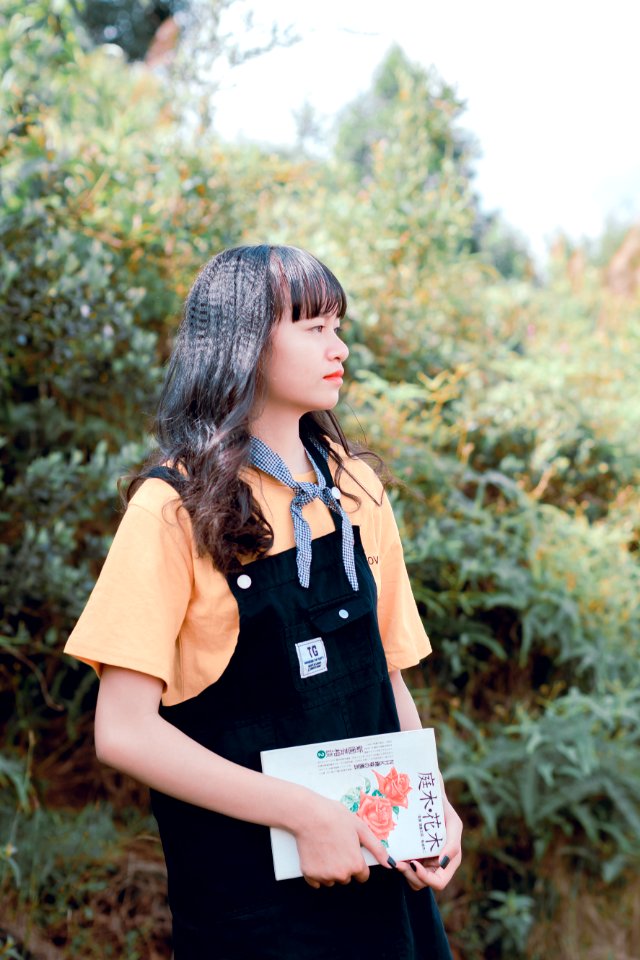 Woman Holding Book photo