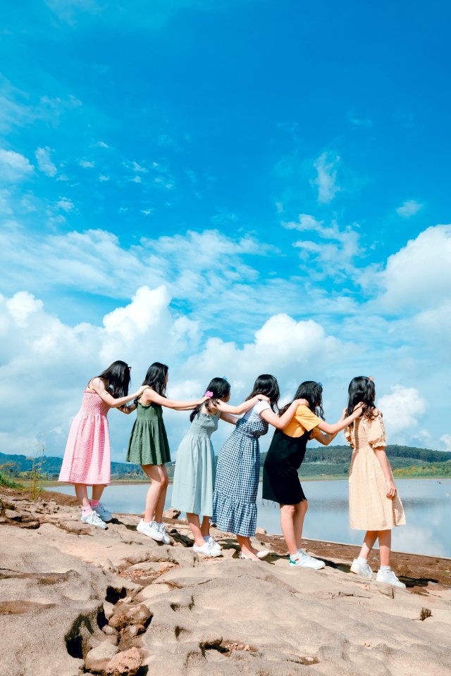 Six Women Lining Up