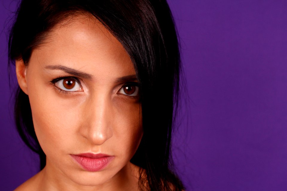 Close-Up Photography Of Woman With Brown Eyes photo