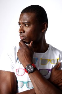 Man With White Crewneck T-shirt