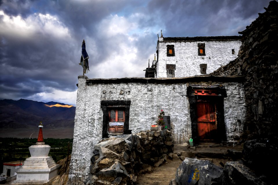 Concrete House Under Cloudy Sky