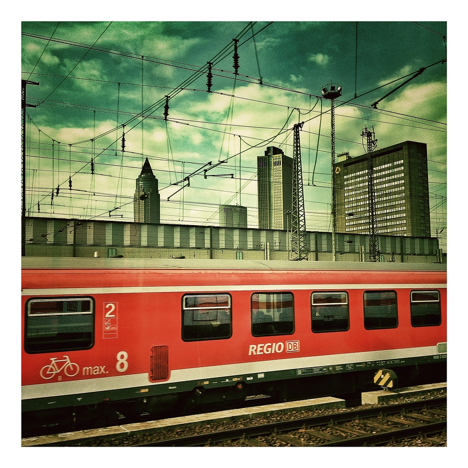 Train central station rail traffic
