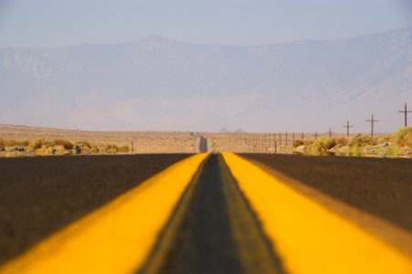 Road Yellow Sky Horizon
