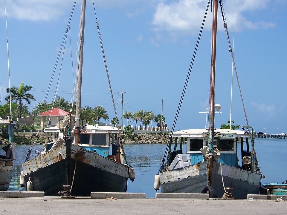 Bay fishing boat peer
