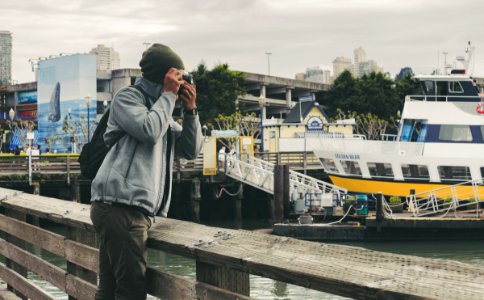 A Man Taking Photos
