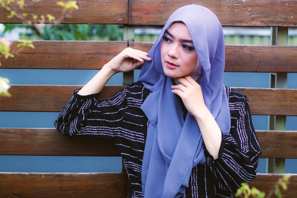 Photography Of A Woman Wearing Blue Hijab