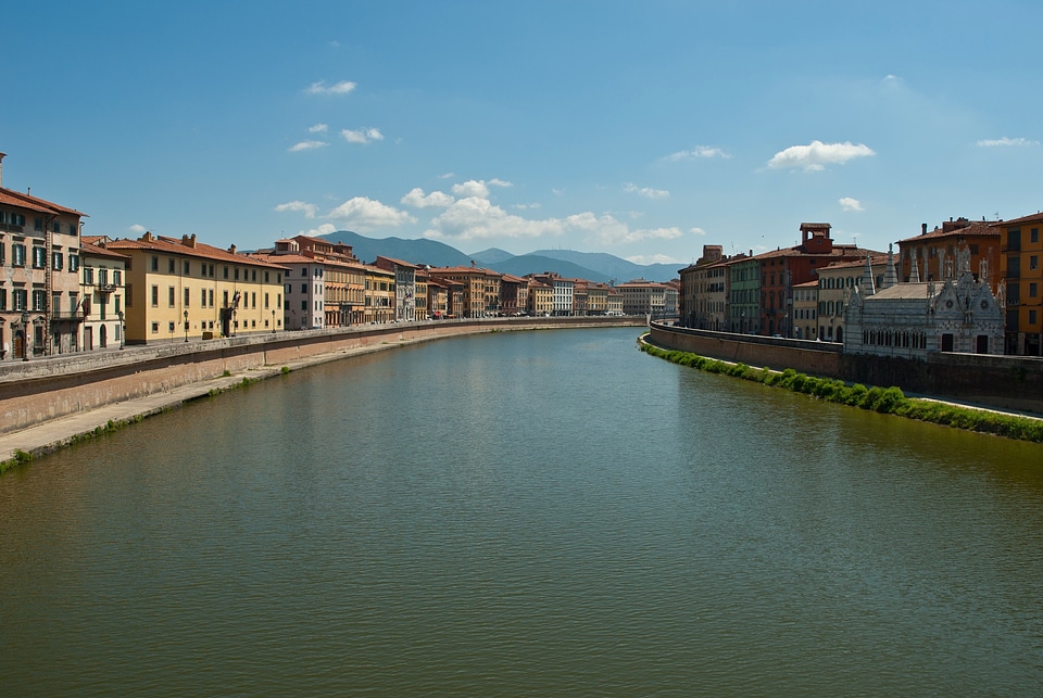 Clouds canal river photo