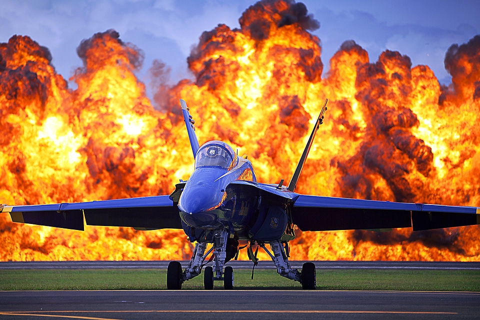 Air show runway exhibition