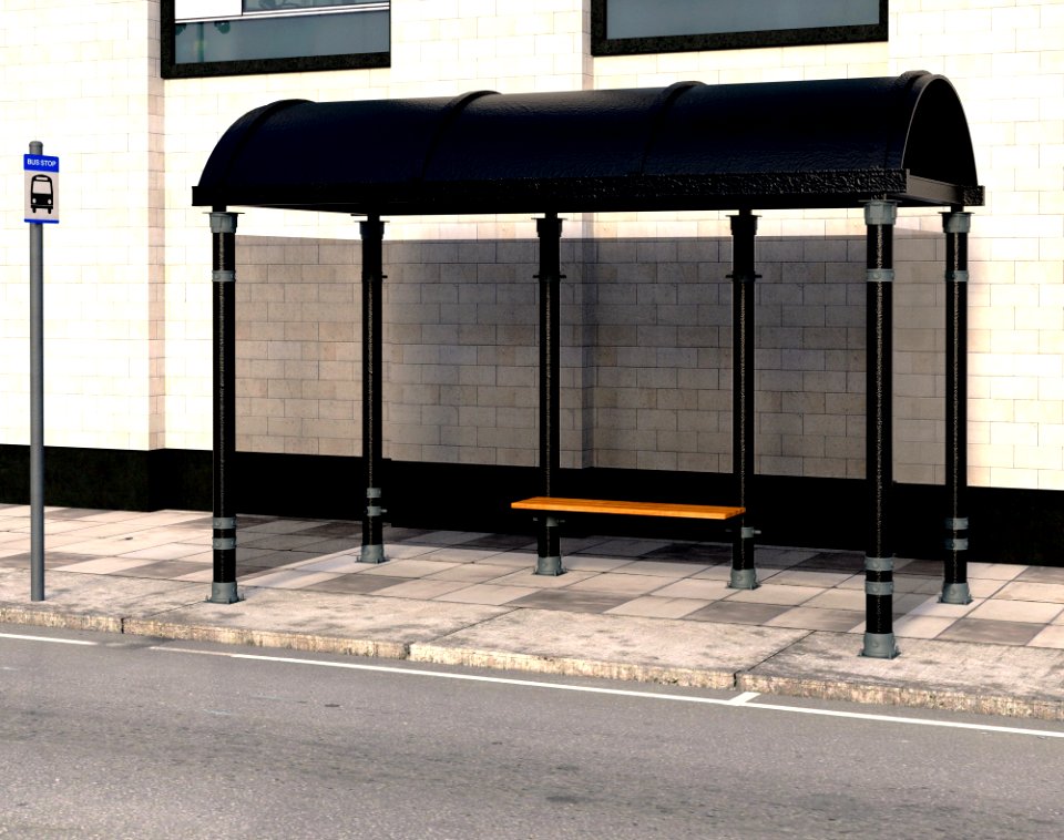 Public Space Bus Stop City Furniture