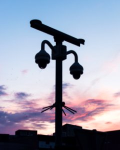 Silhouette Photo Of CCTV photo