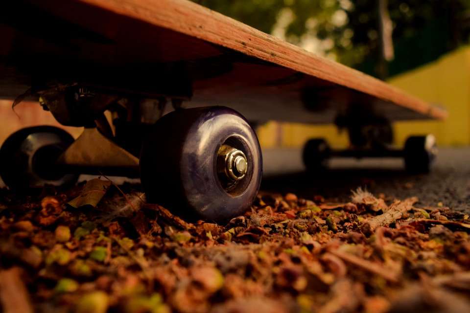Brown Skateboard On Ground