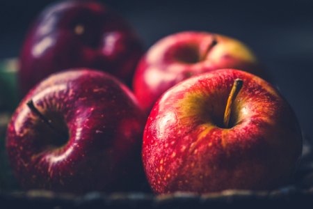 Four Red Apple Fruits photo