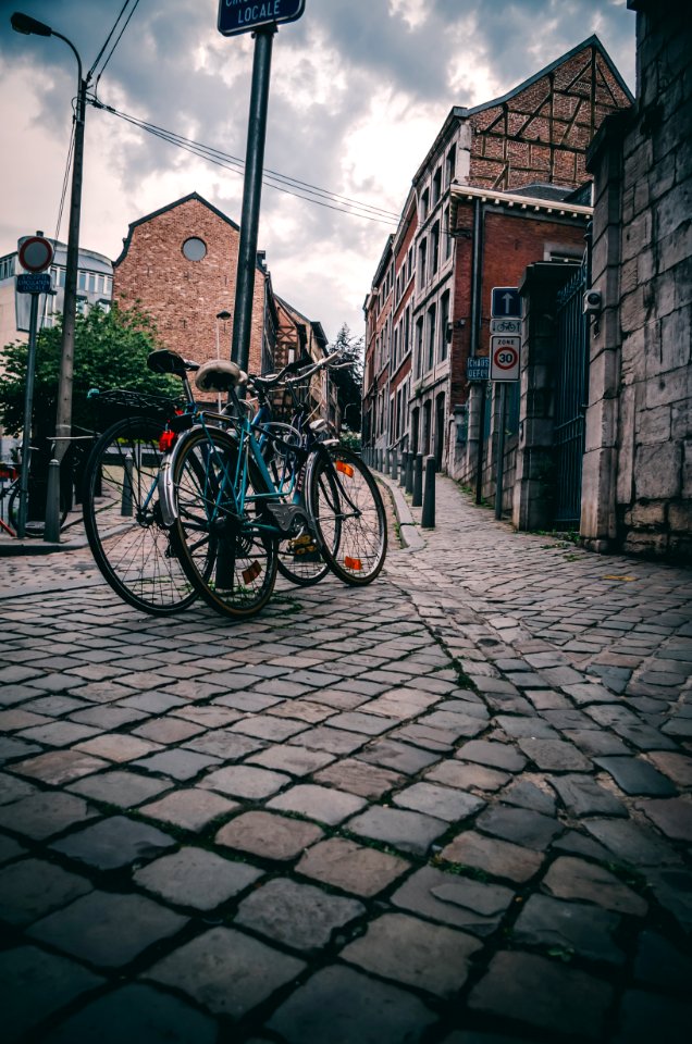 Bicycles Near Post