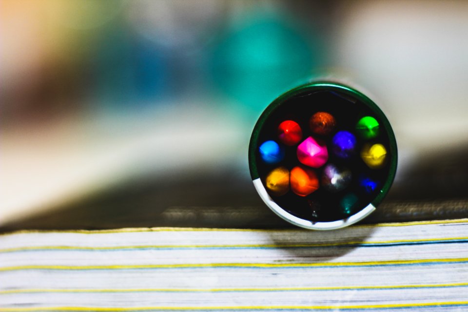 Closeup Photo Of Coloring Pens