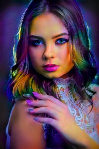 Hair Beauty Purple Human Hair Color photo