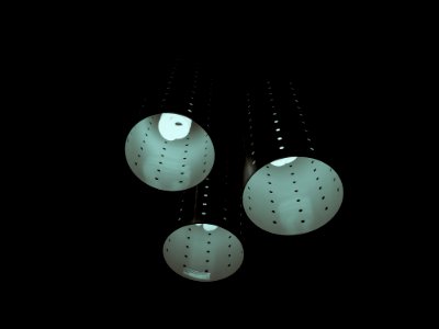 Photography Of Three Lamps On Dark Room photo