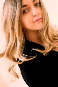 Woman Wearing Black Top