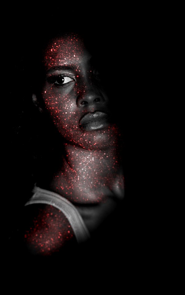 Fashion Photography Of Glitter Face Paint