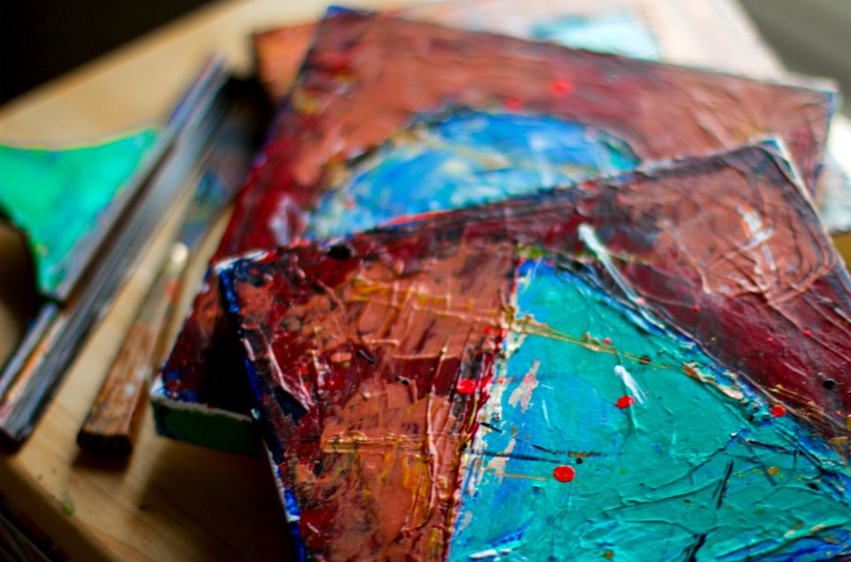 Brown And Blue Painting