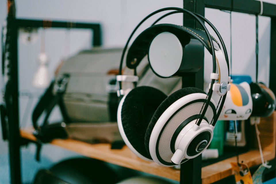 White And Black Wireless Headphones