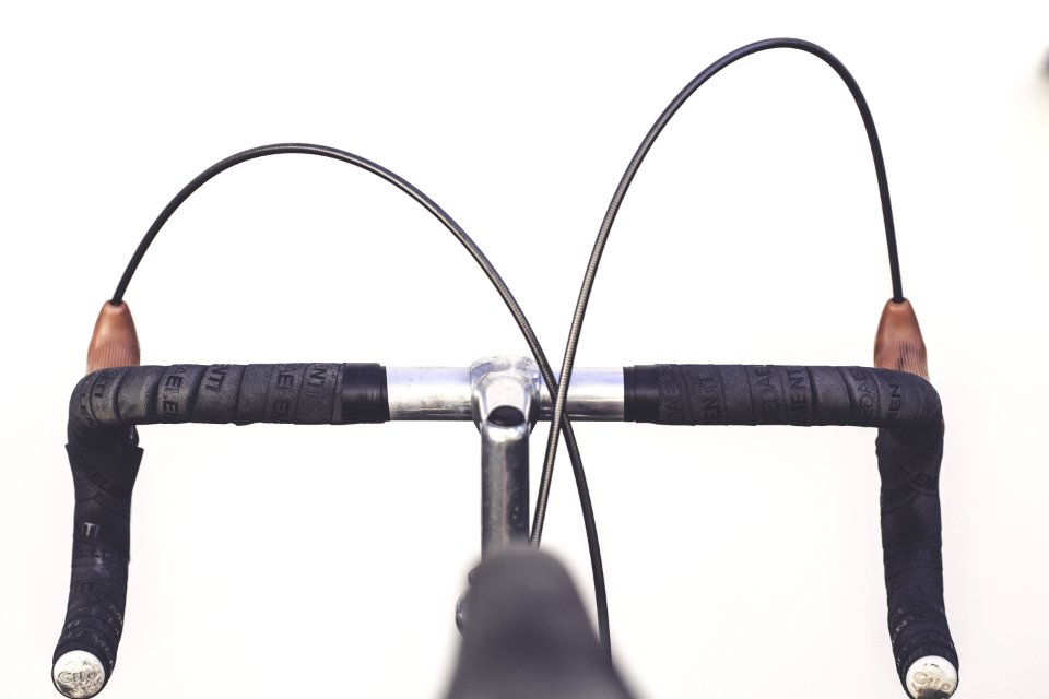 Black And Gray Road Bike Handle
