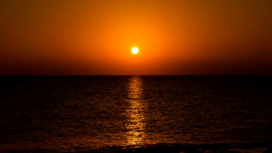 Horizon Sunset Sea Sunrise photo
