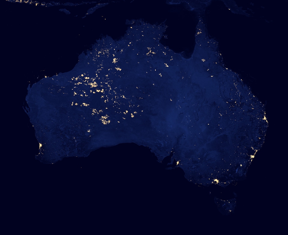Space night satellite