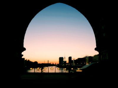 Silhouette Of Arch Building