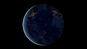 Globe cities night photo