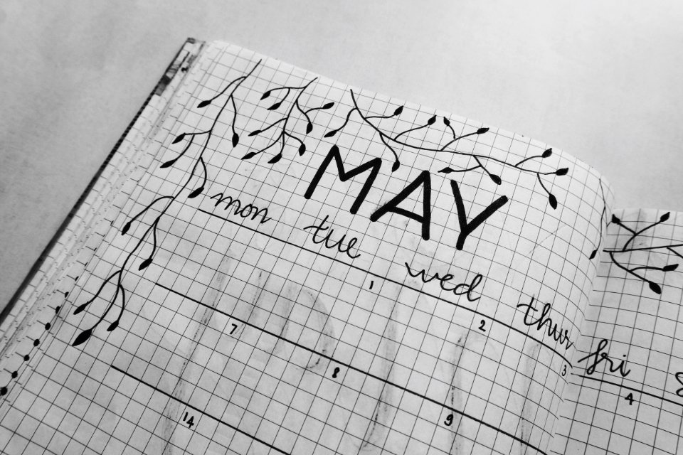 Close-up Photo Of May Graphing Paper