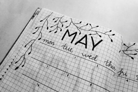Close-up Photo Of May Graphing Paper