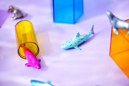 Colorful And Bright Miniature Animal Figures photo