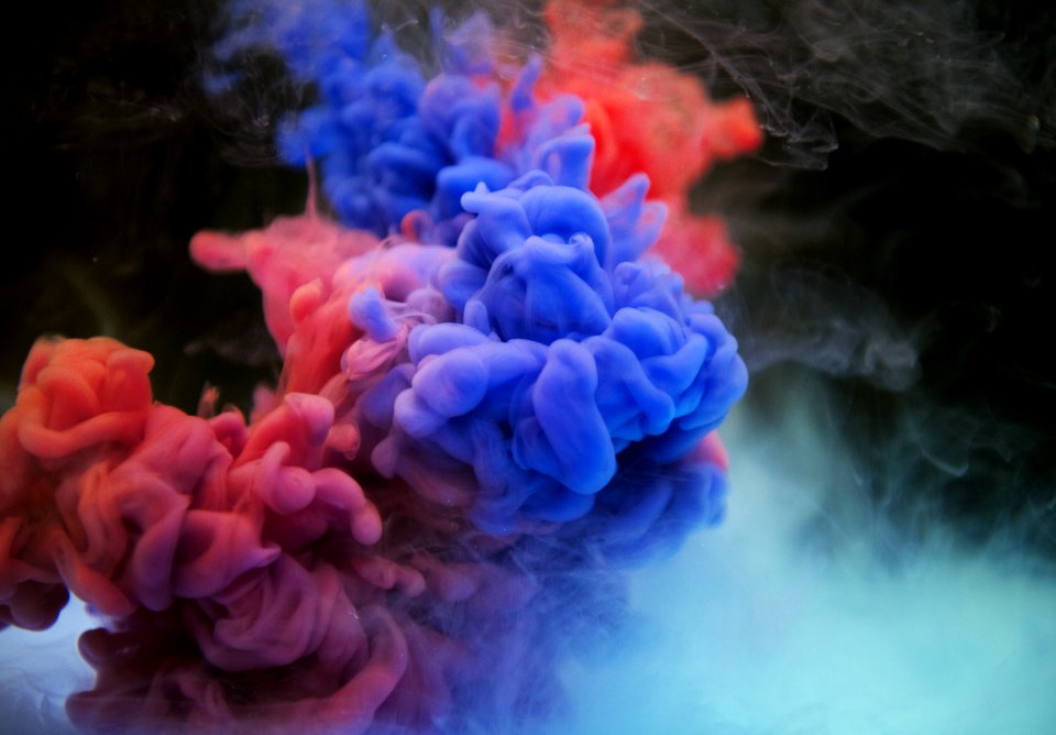 Abstract Blue And Orange Cloud