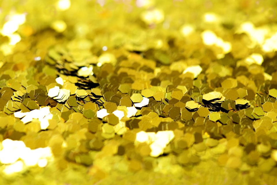 Golden Glitter Textured Background Abstract