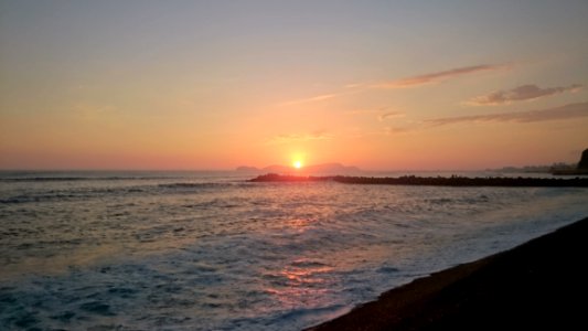 Horizon Sea Sky Sunset photo