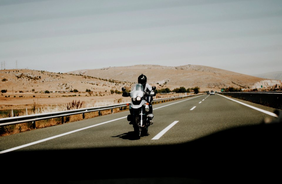 Person Riding Motorcycle