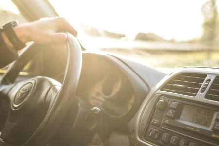 Black Toyota Steering Wheel photo