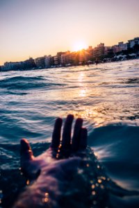 Person Soaking At The Beach