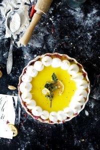 Pie With Lemon On Top