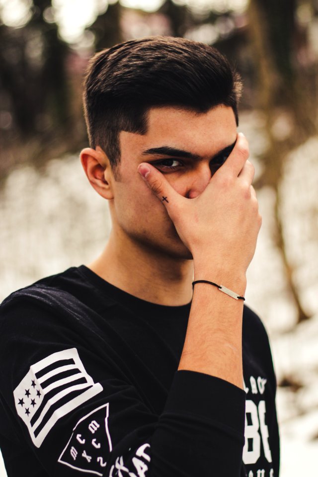 Man In Black Long-sleeved Top