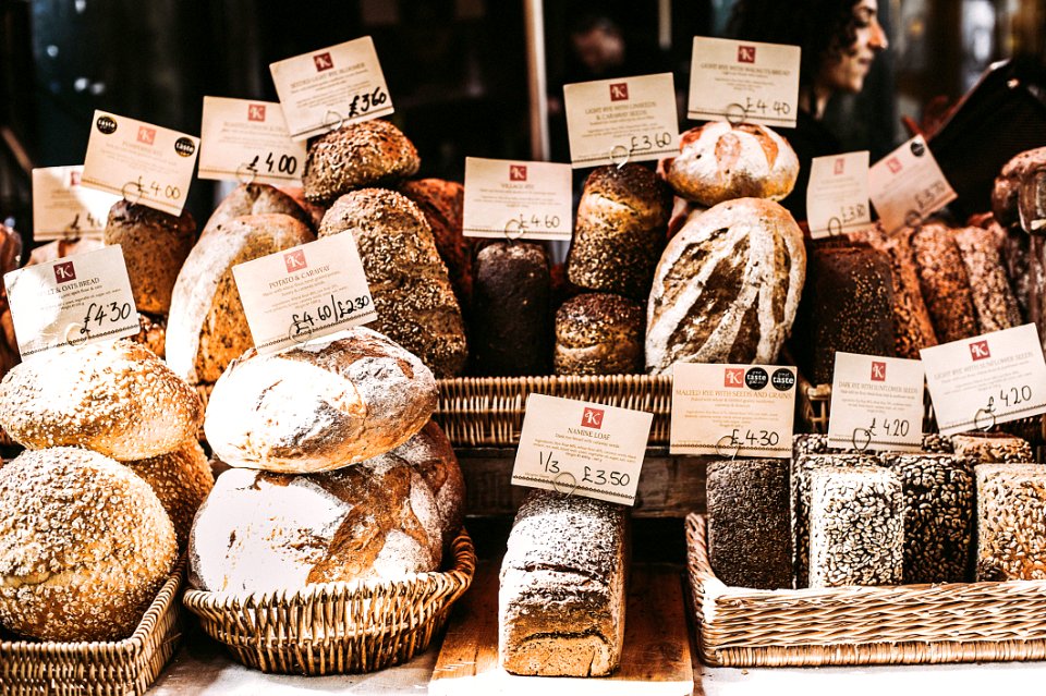 Gray Foods On Wicker Baskets