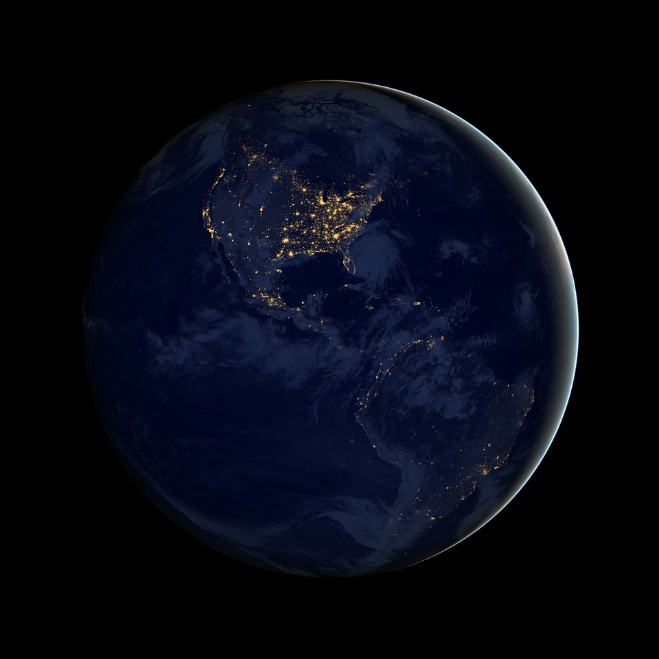 Cities lights space