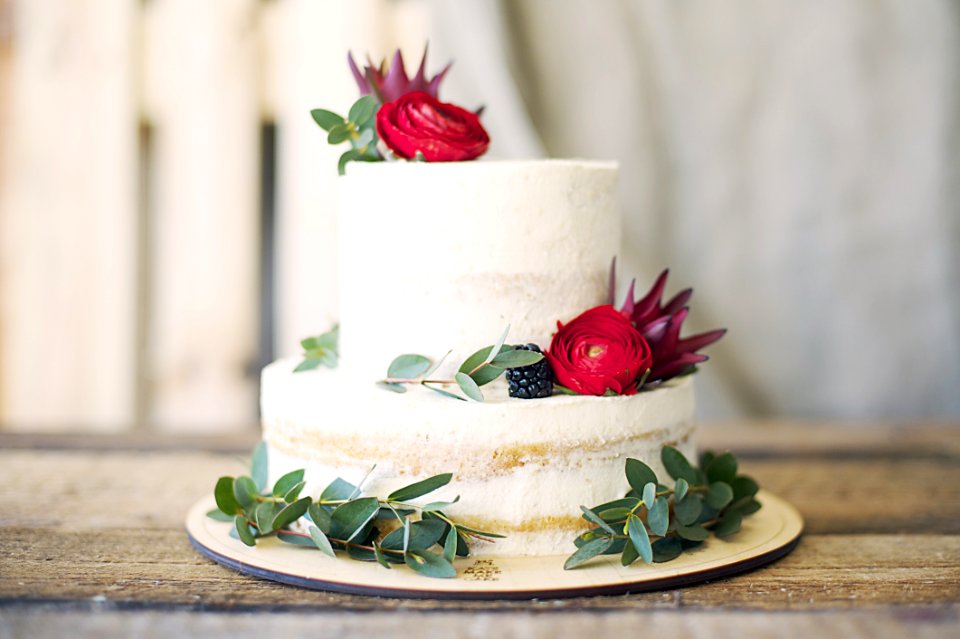Close-Up Photography Of Cake With Flower Decor