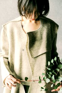 Woman Wearing Coat photo