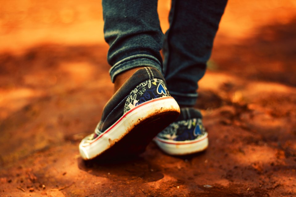 Person Wearing Black Low-top Sneakers And Black Jeans