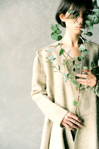 Woman Wearing Long-sleeved Coat