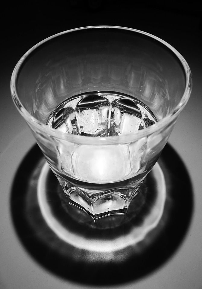 Black and white contrast crystal