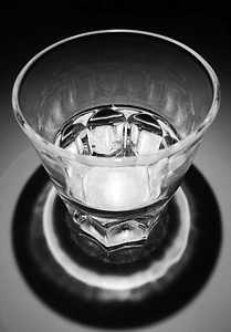 Black and white contrast crystal photo